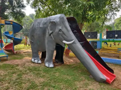 Playing equipments - Big FRP Elephant Slide  